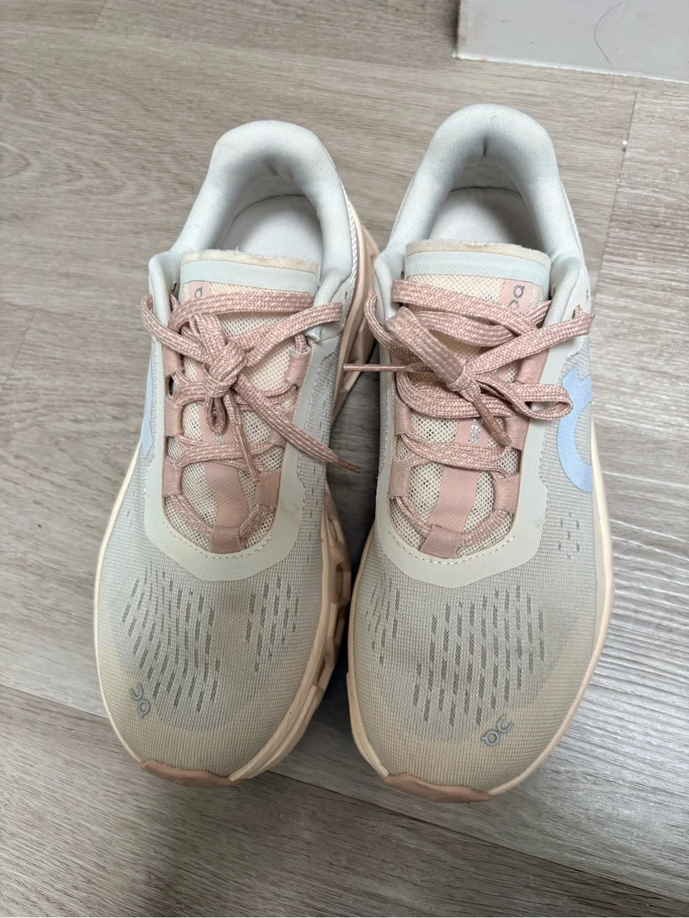 On Running Women's Cloudrunner Athletic Shoes in Blush/Off-White